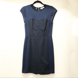 Rebecca Taylor Navy/Black Colorblock Dress
